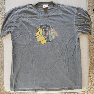 Vintage Majestic Chicago Blackhawks 100% Ringspun Cotton Tee, Large